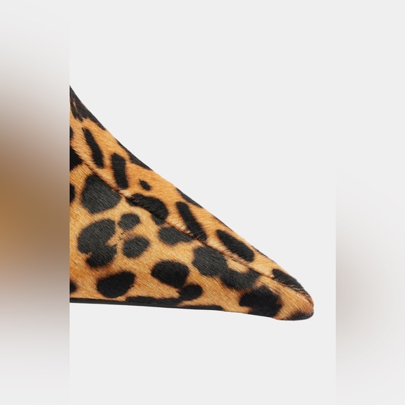 Schutz Siena Over The Knee Boot Leopard Print Calf Hair Size 6.5  Wedge Heel - Picture 3 of 10